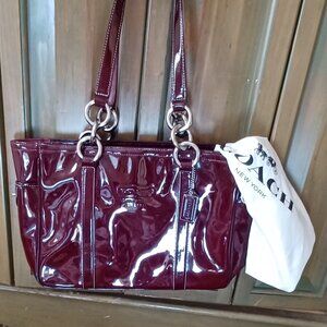 Patent Leather Maroon Coach